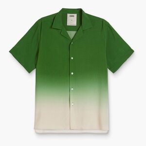 OAS Green and Cream Beach Grade Viscose Shirt